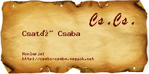 Csató Csaba névjegykártya