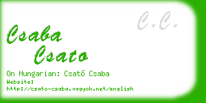 csaba csato business card